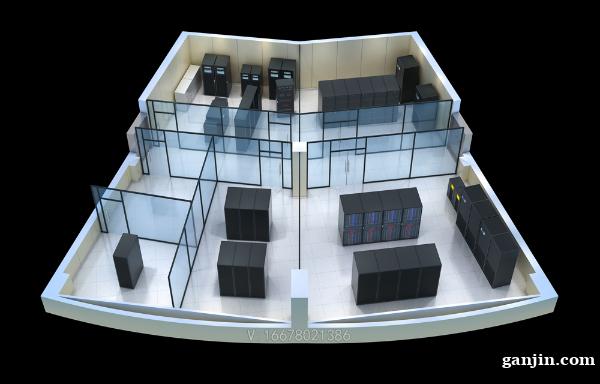 长沙机房布局整体效果图制作|中控室全景图设计 长沙机房布局整体效果图制作|中控室全景图设计